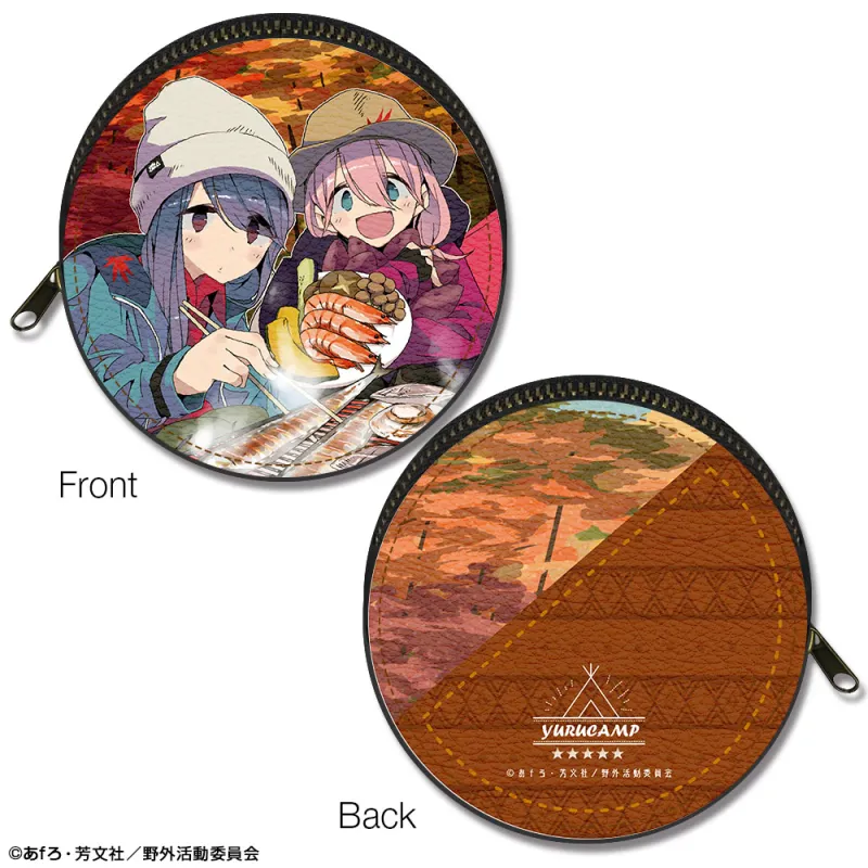 ゆるキャン△ まるっとレザーケース Ver.3 デザイン08(各務原なでしこ&志摩リン/B)