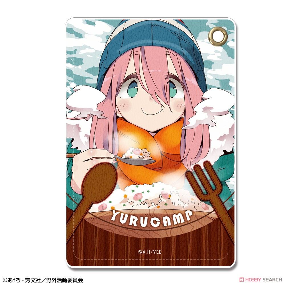 ゆるキャン△ レザーパスケース Ver.2 デザイン01(各務原なでしこ) 2