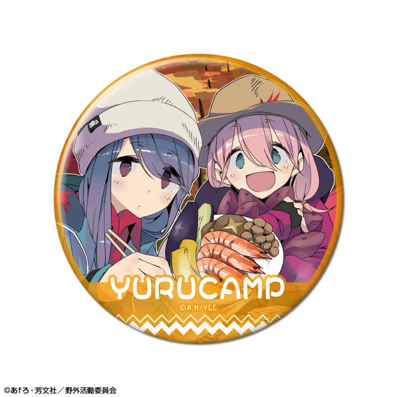 ゆるキャン△ 缶バッジ デザイン09(各務原なでしこ&志摩リン/B)