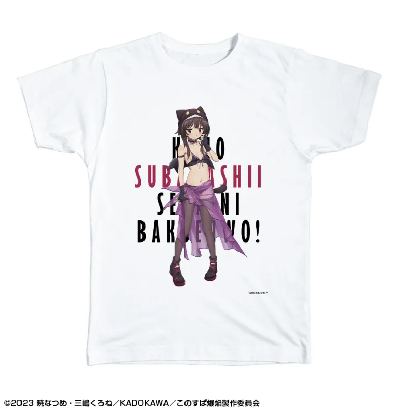 この素晴らしい世界に爆焔を！ Tシャツ Lサイズ デザイン02(めぐみん/ちょむすけ風水着Ver.)【描き下ろし】