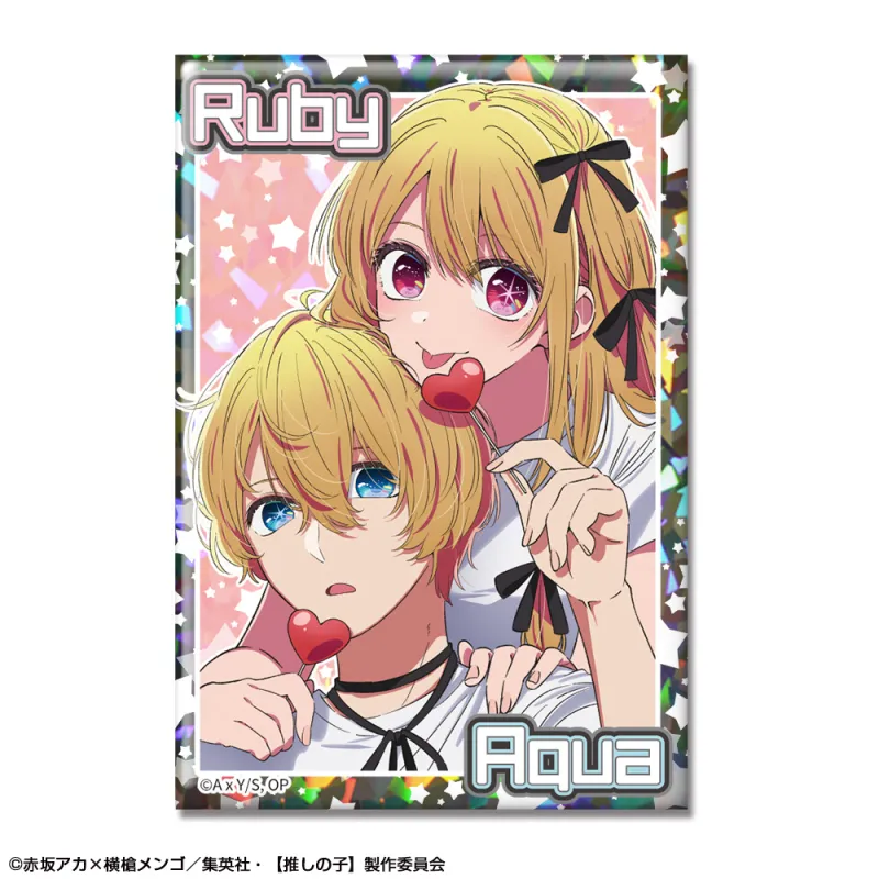【推しの子】 ホログラム缶バッジ Ver.4 デザイン09(アクア&ルビー)