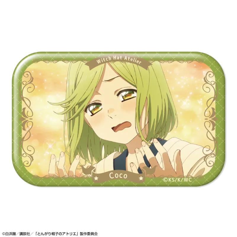「とんがり帽子のアトリエ」 長方形缶バッジ デザイン03(ココ/C)