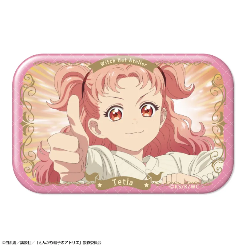 「とんがり帽子のアトリエ」 長方形缶バッジ デザイン16(テティア)