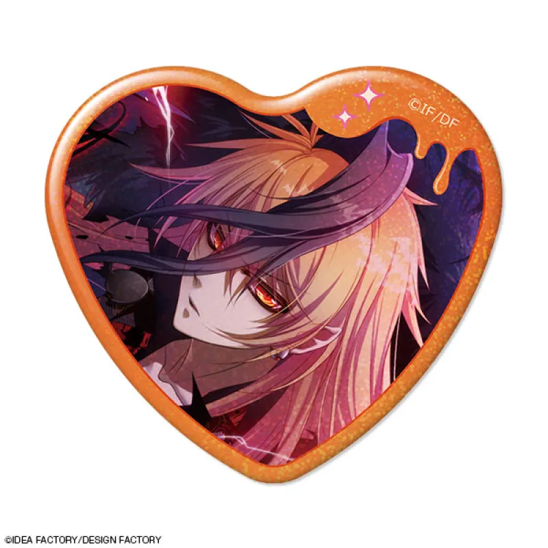 Glass Heart Princess ハート型ホログラム缶バッジ デザイン06(朝比奈天馬/B)