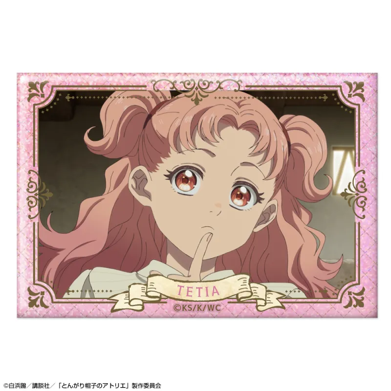 「とんがり帽子のアトリエ」 ホログラム缶バッジ デザイン17(テティア)