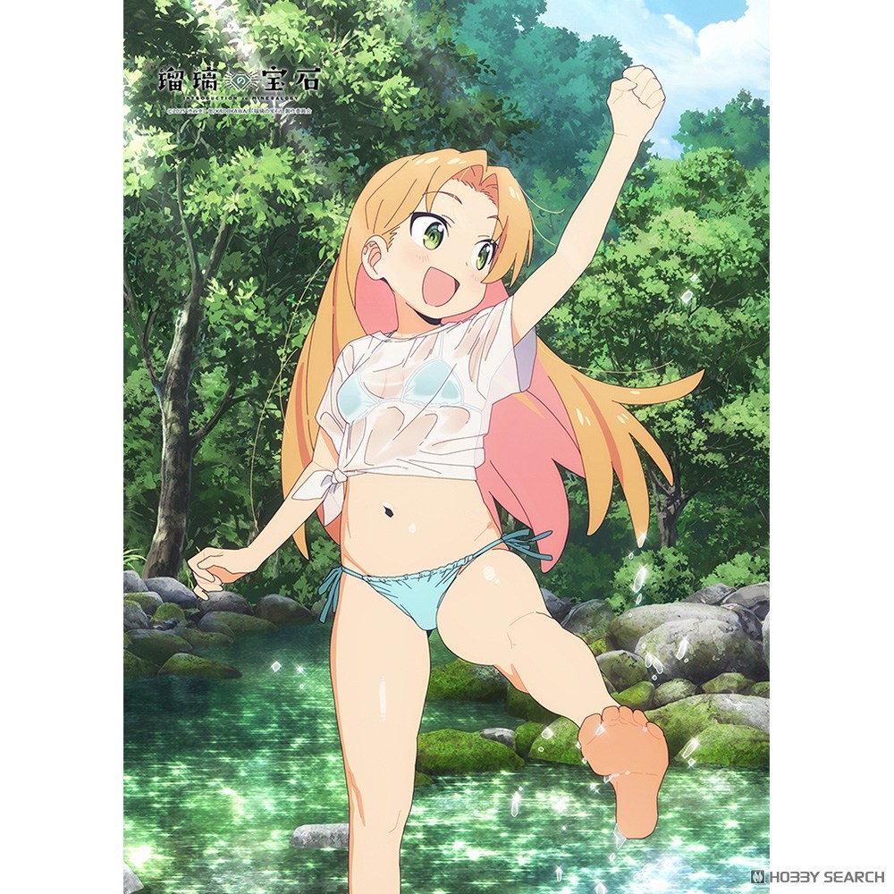 瑠璃の宝石 描き下ろしB2タペストリー（谷川瑠璃／水遊び）Wスエード 4