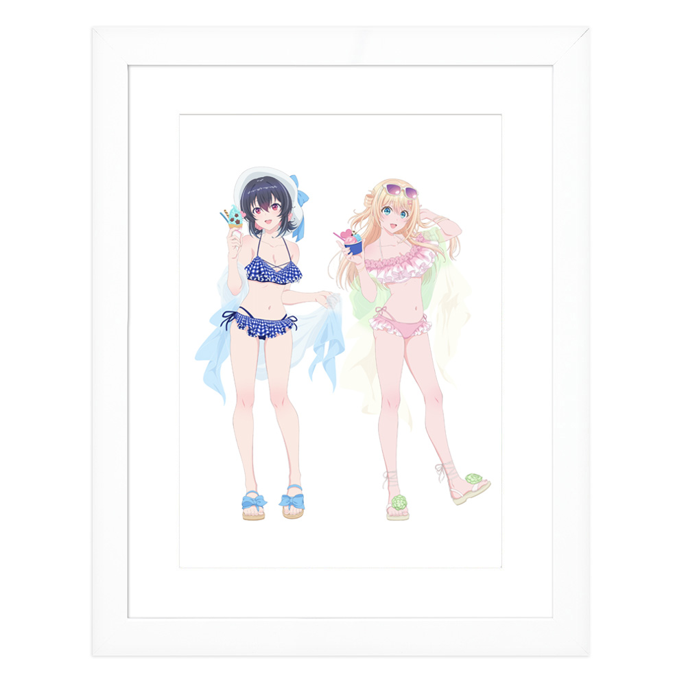 描き下ろしキャラファイングラフ(水着)A4 2