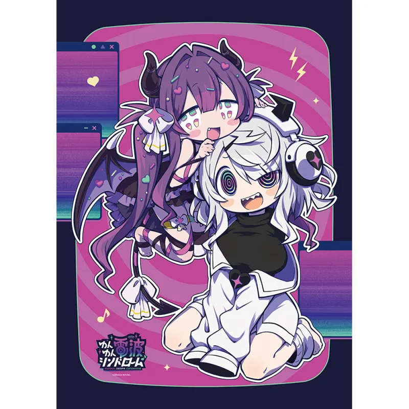 ゆんゆん電波シンドローム　描き下ろしB2タペストリー（Qちゃん&ゆんゆん）Wスエード