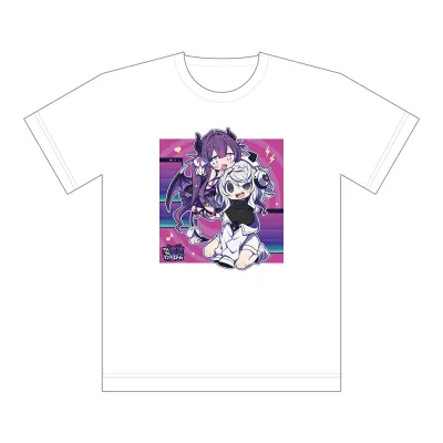 ゆんゆん電波シンドローム 描き下ろしTシャツ(Qちゃん&ゆんゆん)Lサイズ
