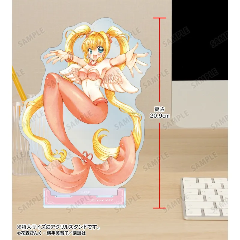 花森ぴんく先生 描き下ろし 七海 るちあ 羽を纏ったマーメイドver. 特大アクリルスタンド
