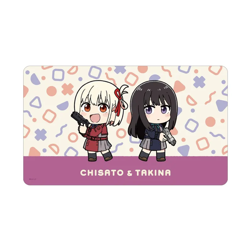 描き起こし 錦木千束&井ノ上たきな Art by 荒* ちびキャラ マルチデスクマット ver.A
