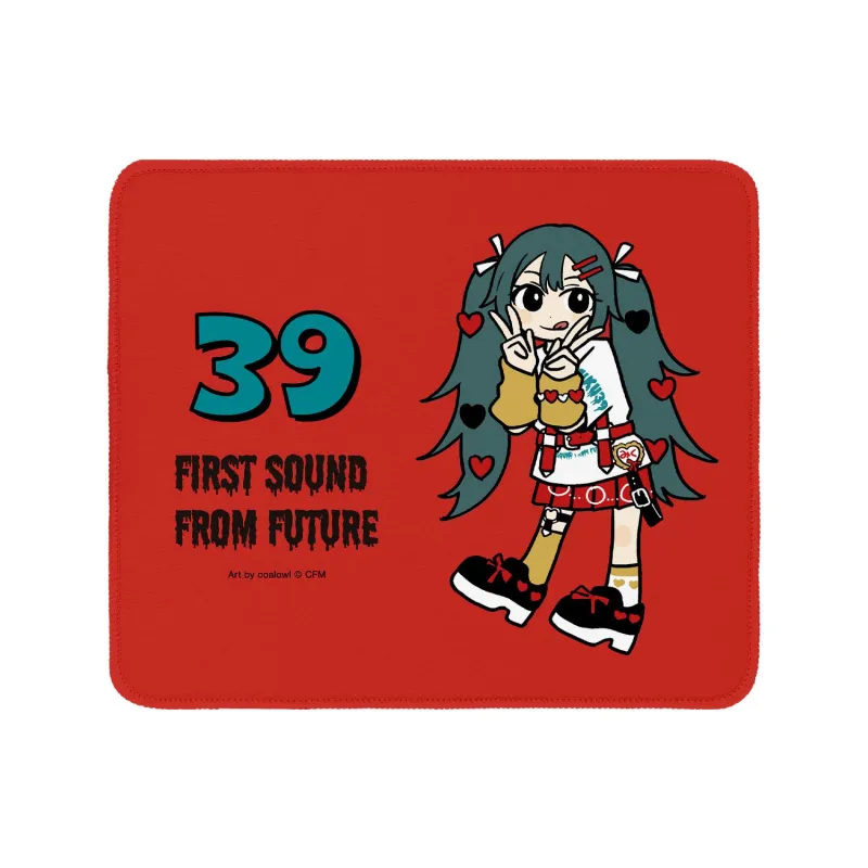 描き下ろし 初音ミク ハート デフォルメver. Art by coalowl マウスパッド ver.A