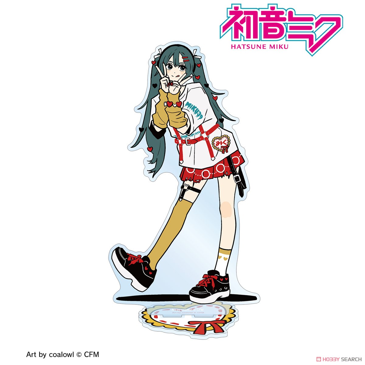描き下ろし 初音ミク ハートver. Art by coalowl BIGアクリルスタンド ver.A 2
