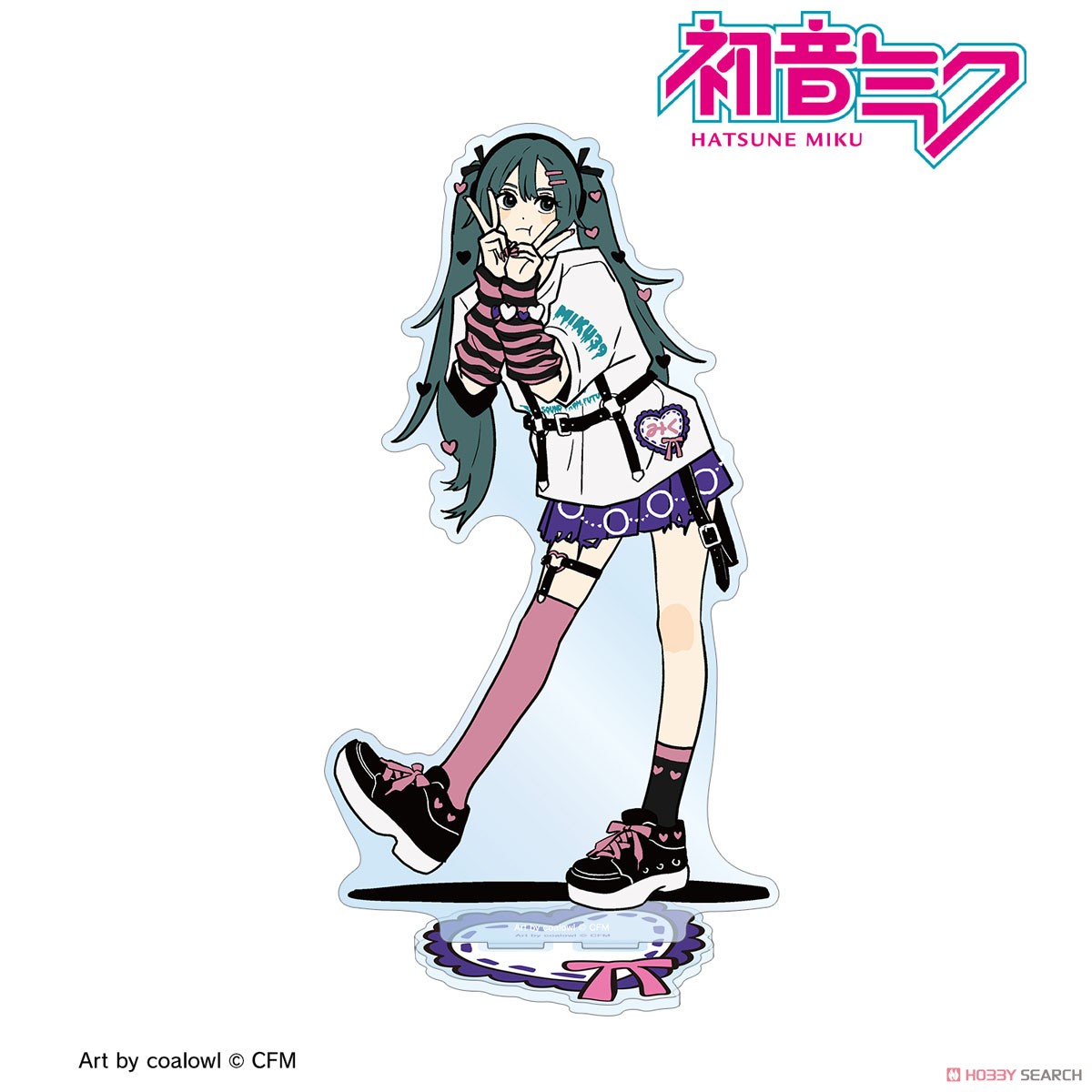 描き下ろし 初音ミク ハートver. Art by coalowl BIGアクリルスタンド ver.B 2