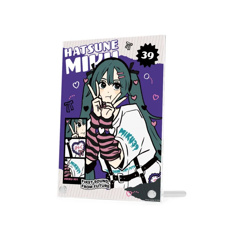 描き下ろし 初音ミク ハートver. Art by coalowl A5アクリルパネル ver.B