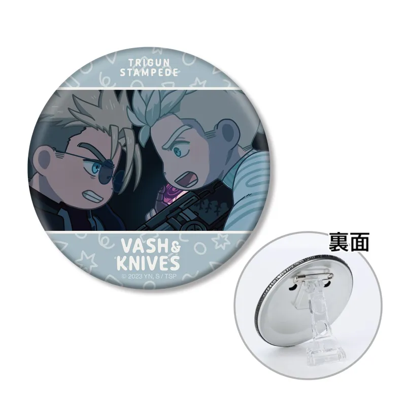 ヴァッシュ&ナイヴズ ゆるコマ 3WAY缶バッジ