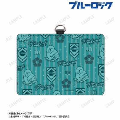 糸師 凛 モチーフ柄 ネックストラップ付き2ポケットパスケース 2