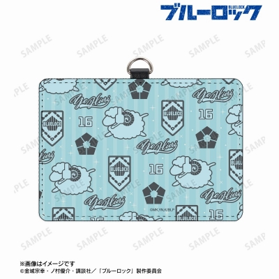 氷織 羊 モチーフ柄 ネックストラップ付き2ポケットパスケース 2