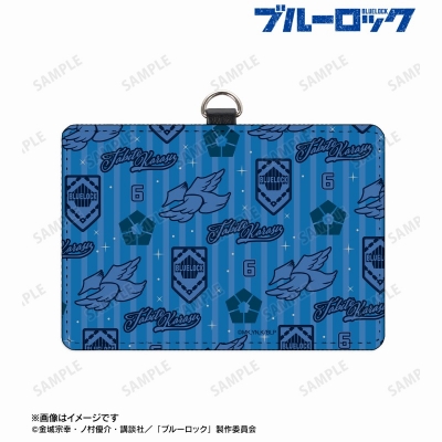 烏 旅人 モチーフ柄 ネックストラップ付き2ポケットパスケース 2
