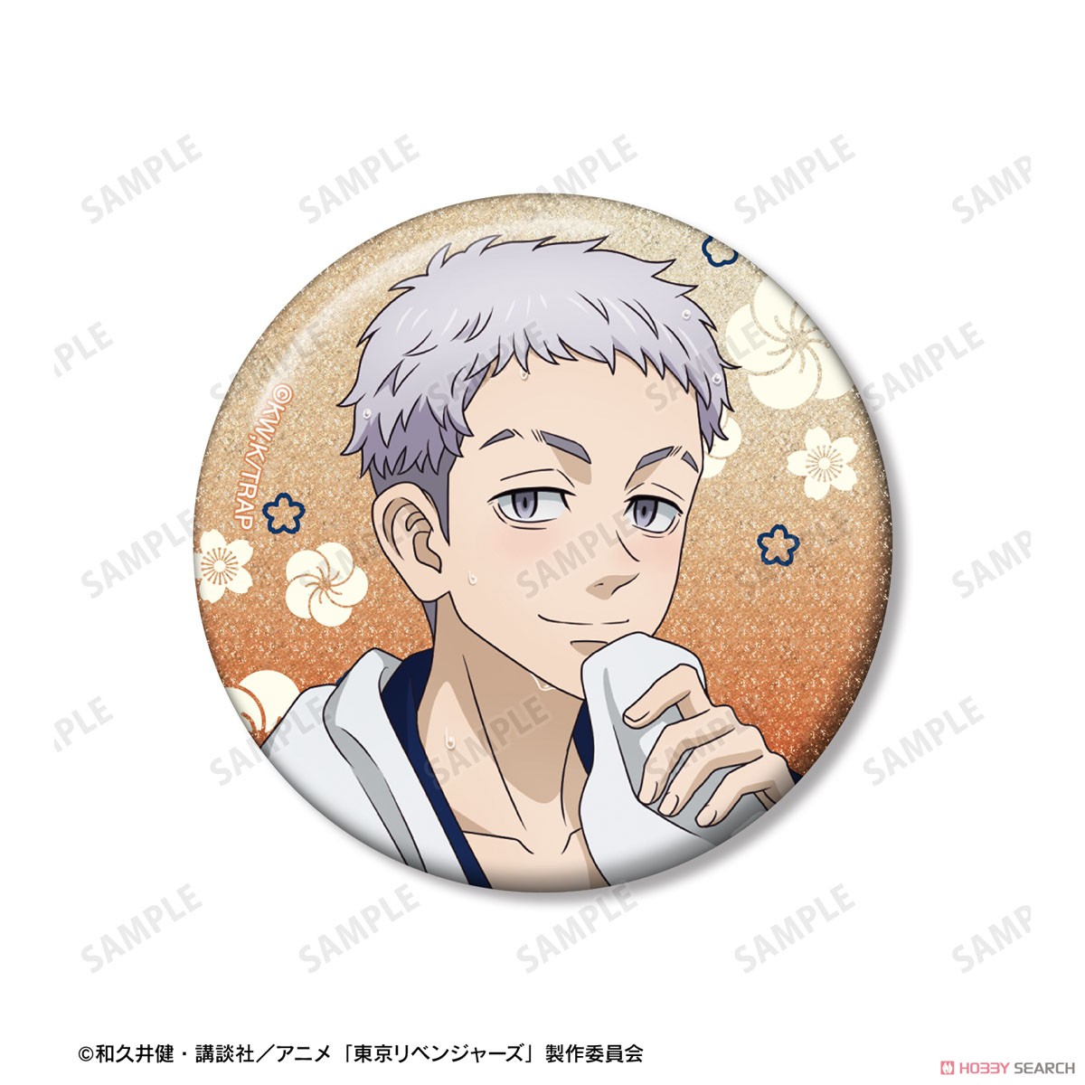 描き下ろし 三ツ谷 隆 温泉浴衣ver. グリッター缶バッジ2個セット 3
