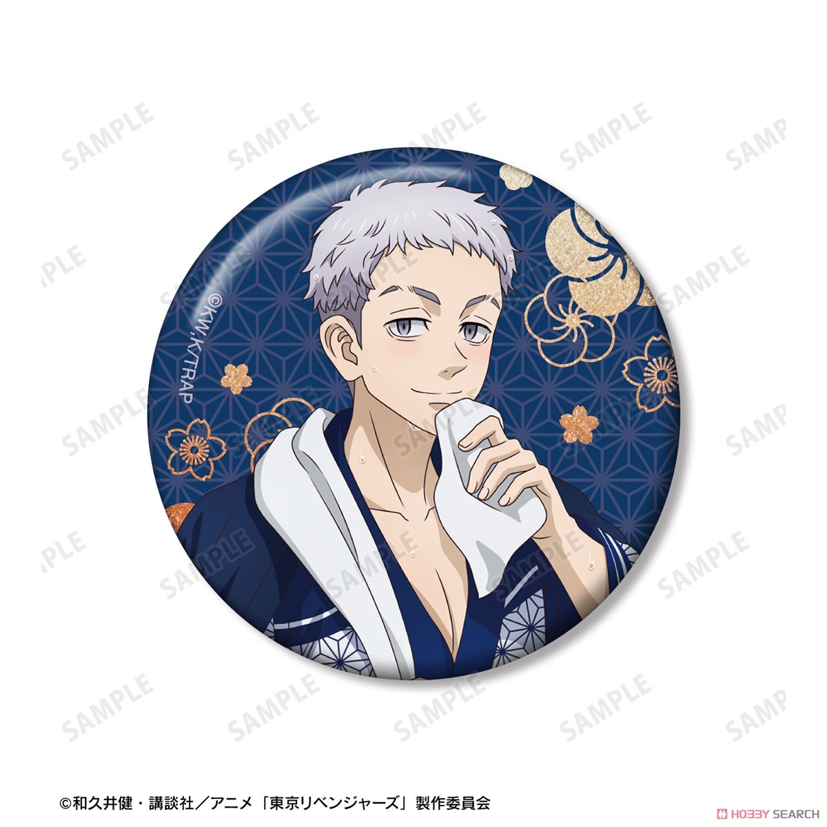 描き下ろし 三ツ谷 隆 温泉浴衣ver. グリッター缶バッジ2個セット 4