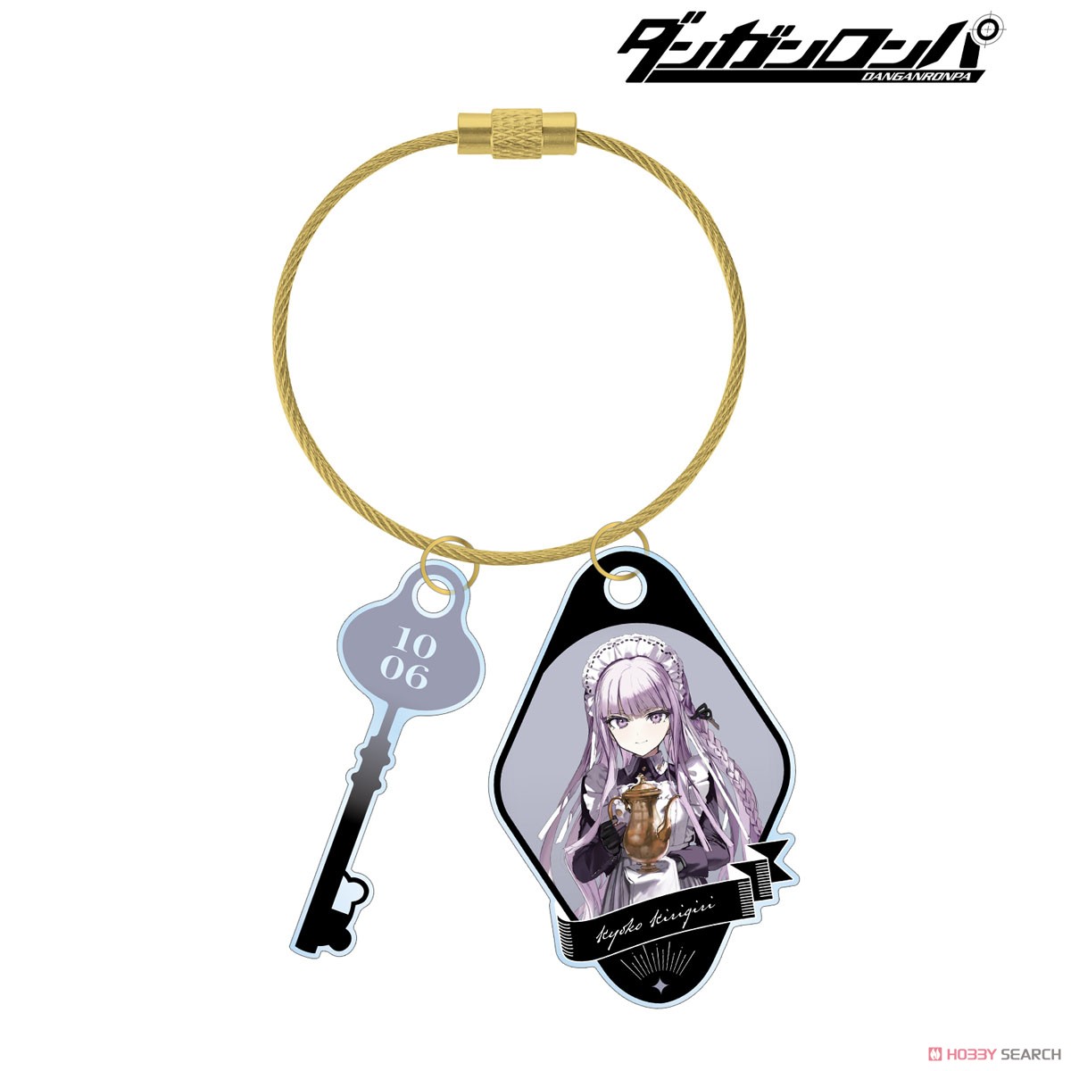 緜さんイラスト 霧切響子 メイド&執事ver. 2連ワイヤーアクリルキーホルダー 3