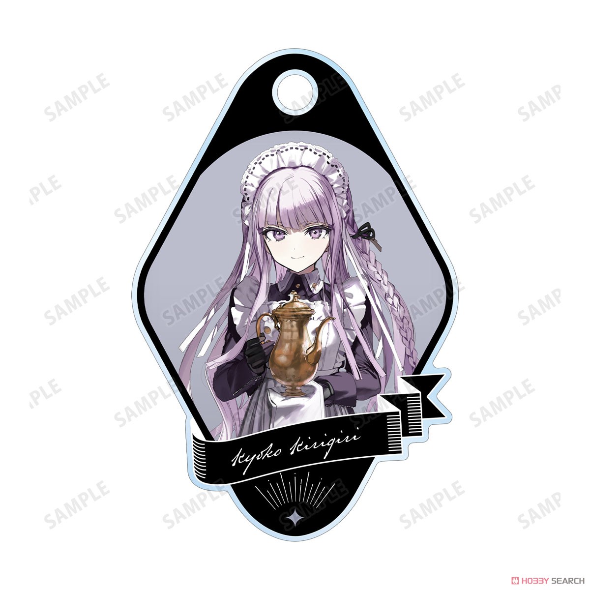 緜さんイラスト 霧切響子 メイド&執事ver. 2連ワイヤーアクリルキーホルダー 4