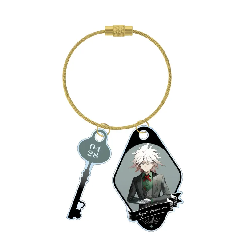 緜さんイラスト 狛枝凪斗 メイド&執事ver. 2連ワイヤーアクリルキーホルダー