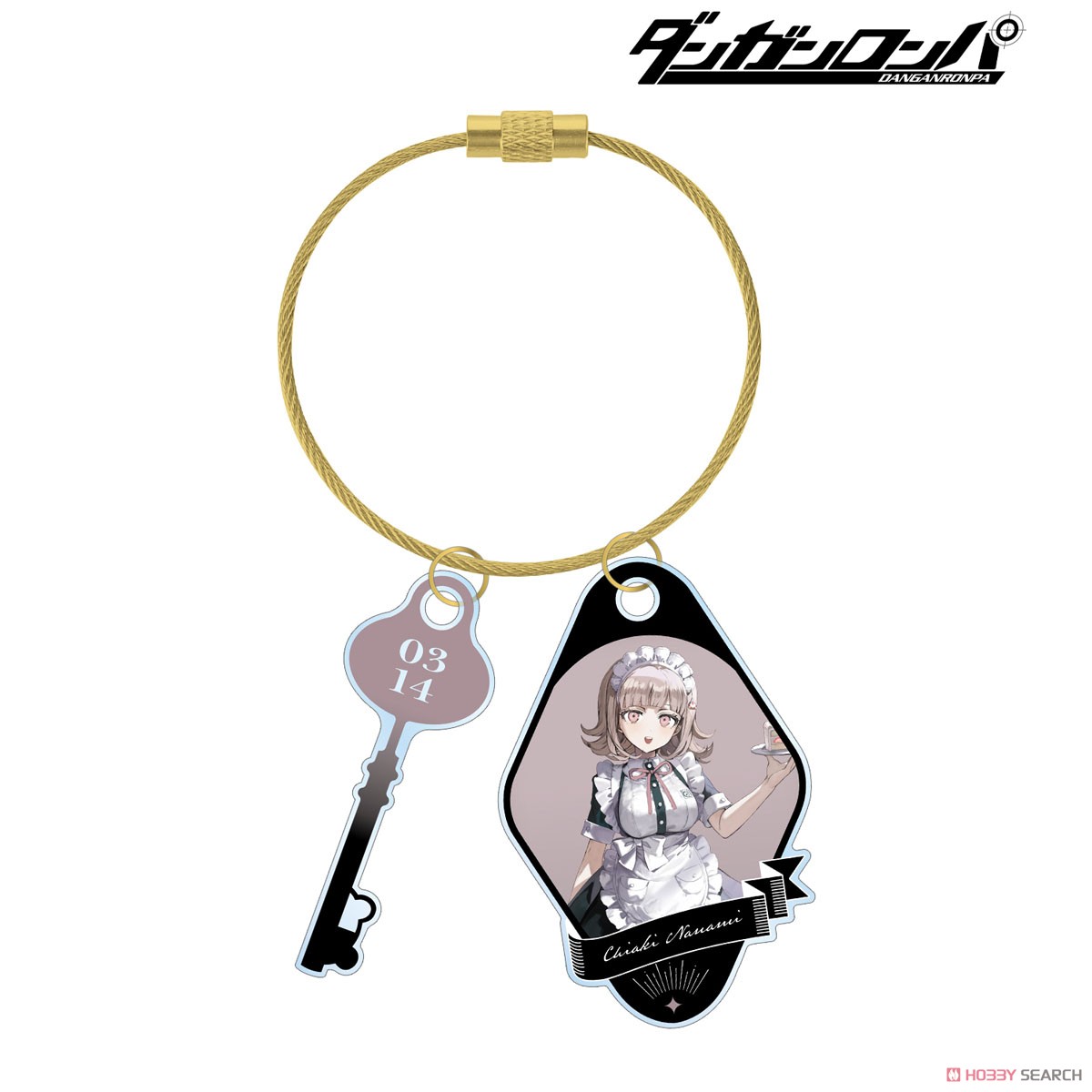 緜さんイラスト 七海千秋 メイド&執事ver. 2連ワイヤーアクリルキーホルダー 3