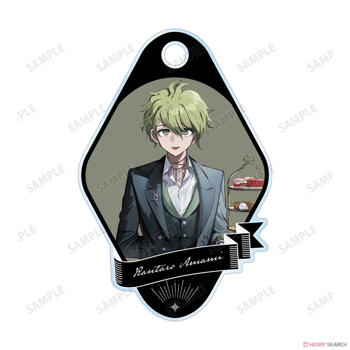 緜さんイラスト 天海蘭太郎 メイド&執事ver. 2連ワイヤーアクリルキーホルダー 4