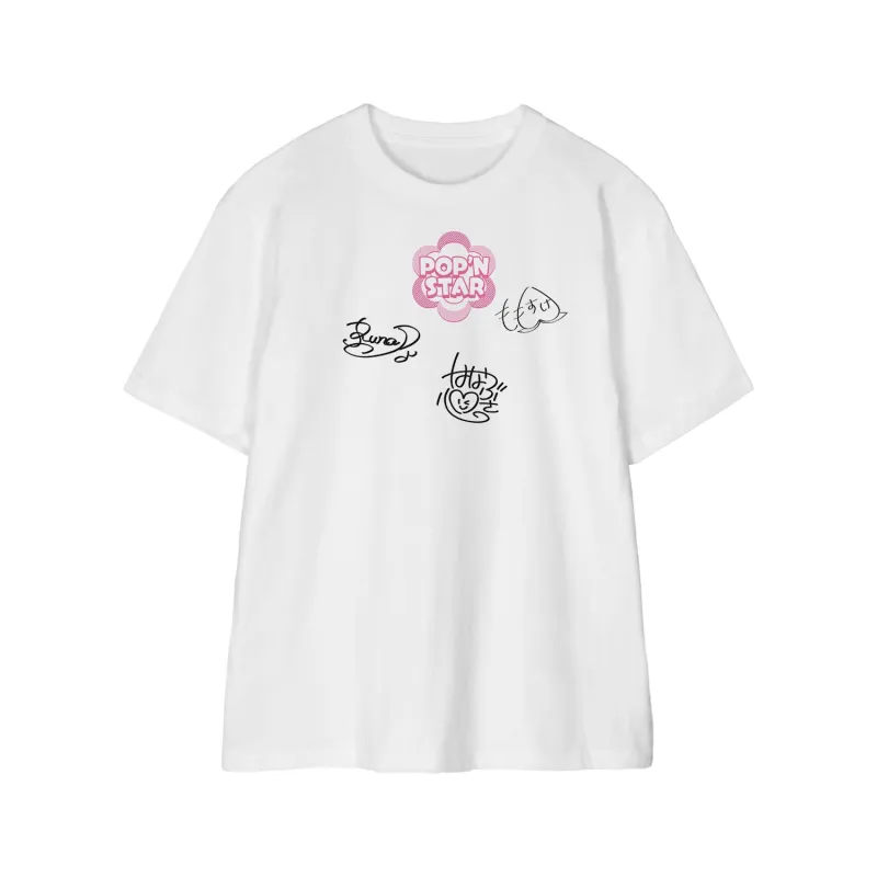 POP'N STAR サイン入り風 Tシャツレディース(サイズ/XL)