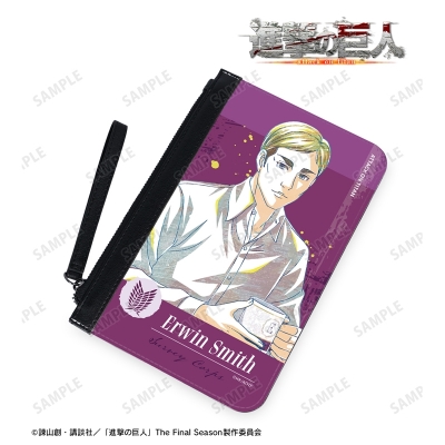 描き下ろし エルヴィン ティータイムver. Ani-Art PUレザーフラットポーチ 2