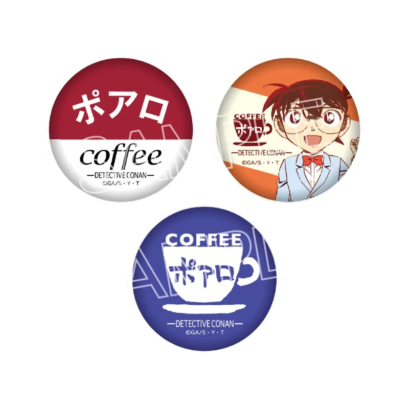 喫茶ポアロシリーズ　ミニ缶バッジセット　vol.2　江戸川コナン