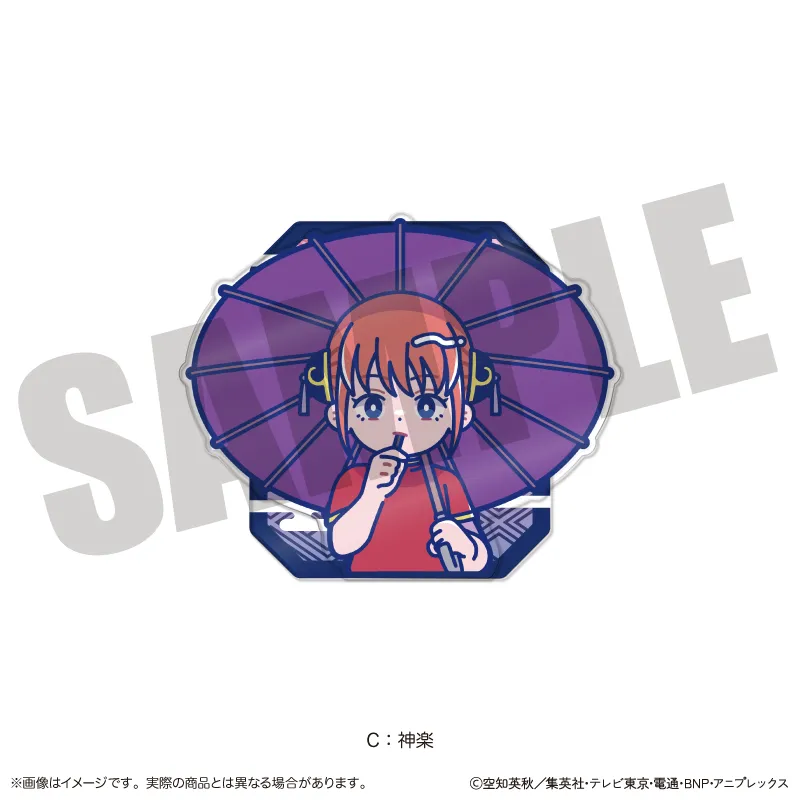 『銀魂』 にゅ〜とろ 第一弾 背景つき立体クリップ C 神楽