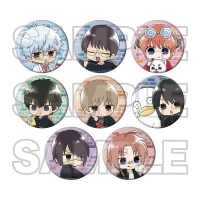 3年Z組銀八先生 ぷち窓 グリッター缶バッジ ※1BOX=8入