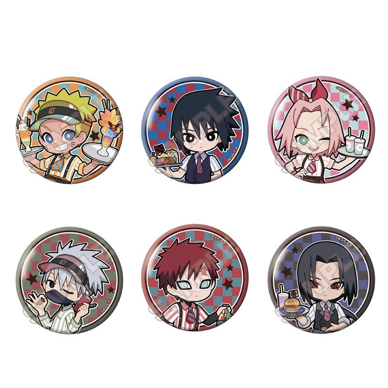 NARUTO-ナルト- 疾風伝 アメリカンダイナー 缶バッジ ※1BOX=6入 2