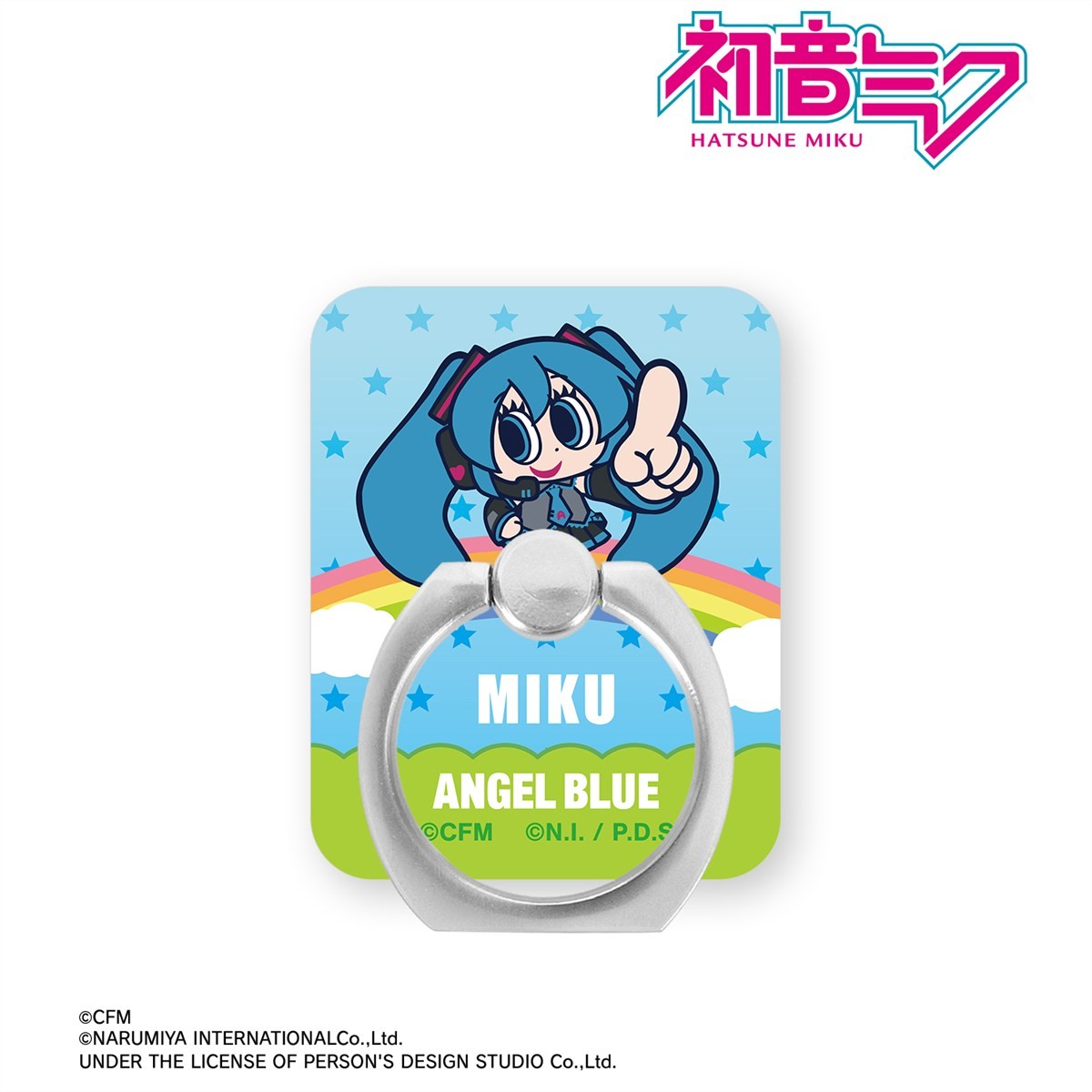 ANGEL BLUEコラボ 描き起こし 初音ミク アクリルスマホリング 3