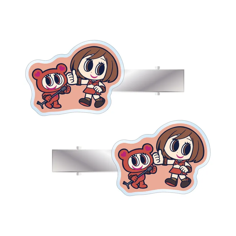 ANGEL BLUEコラボ 描き起こし MEIKO&ナカムラくん アクリルヘアクリップ2個セット