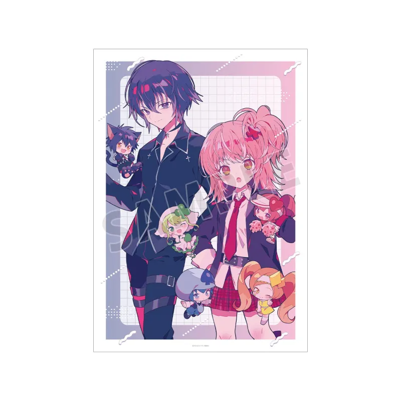 夢ノ内さんイラスト 集合A 制服ver. A3マット加工ポスター