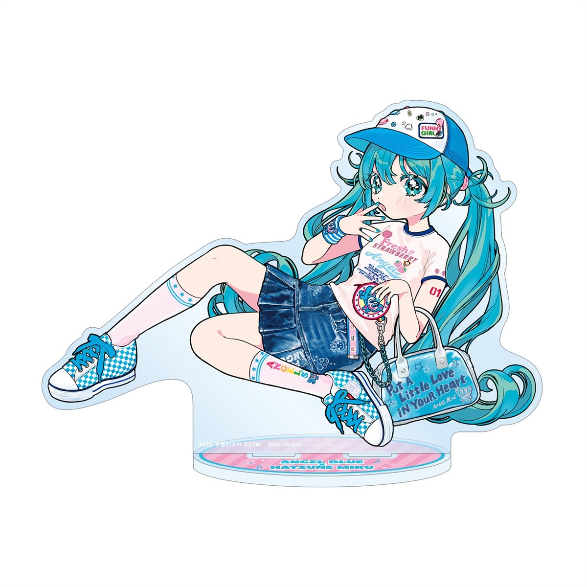 ANGEL BLUEコラボ 描き下ろし 初音ミク Art by 甘春わすれ BIGアクリルスタンド ver.A 2