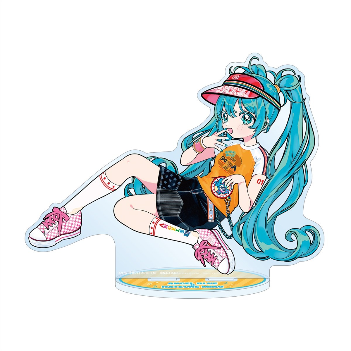 ANGEL BLUEコラボ 描き下ろし 初音ミク Art by 甘春わすれ BIGアクリルスタンド ver.B 2