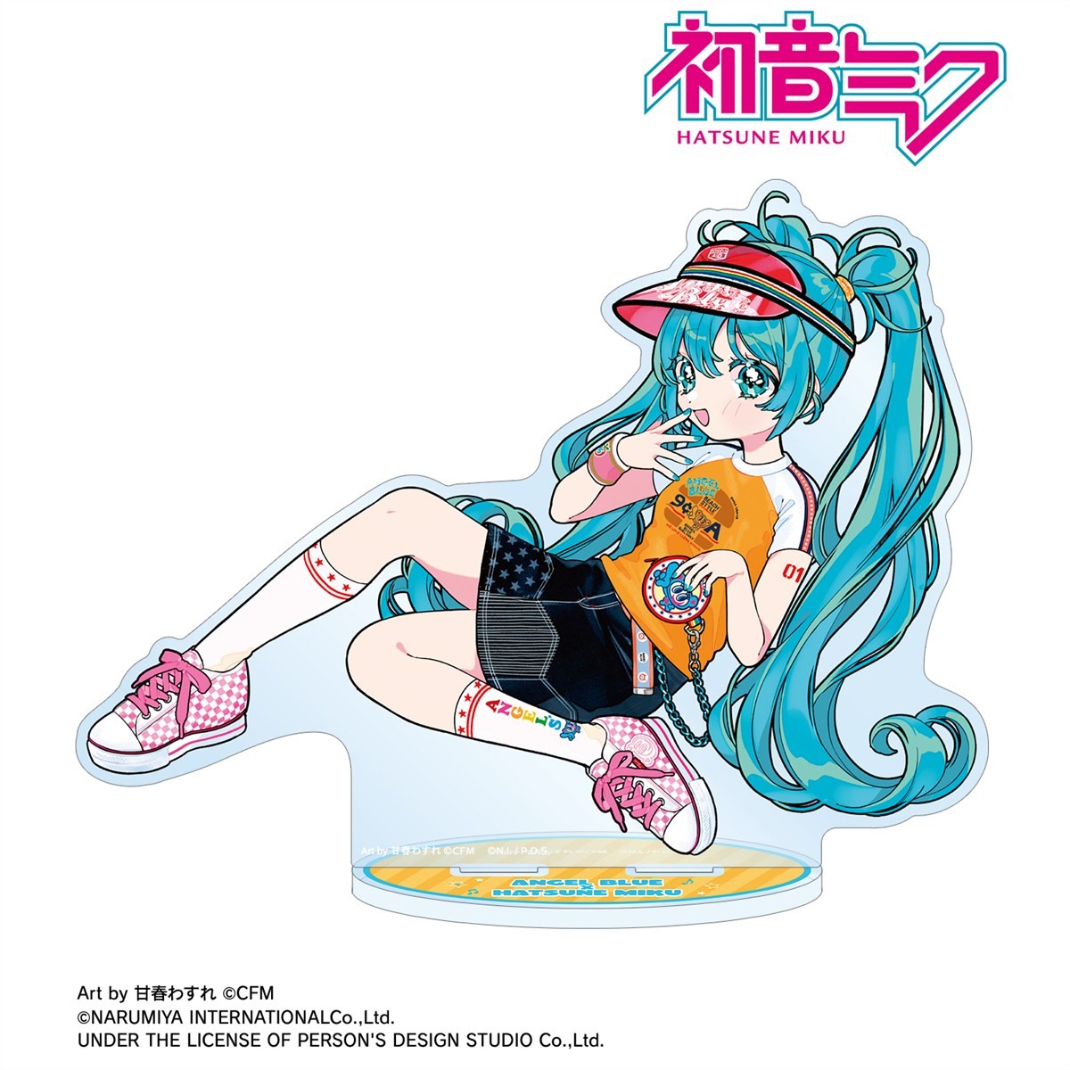 ANGEL BLUEコラボ 描き下ろし 初音ミク Art by 甘春わすれ BIGアクリルスタンド ver.B 3