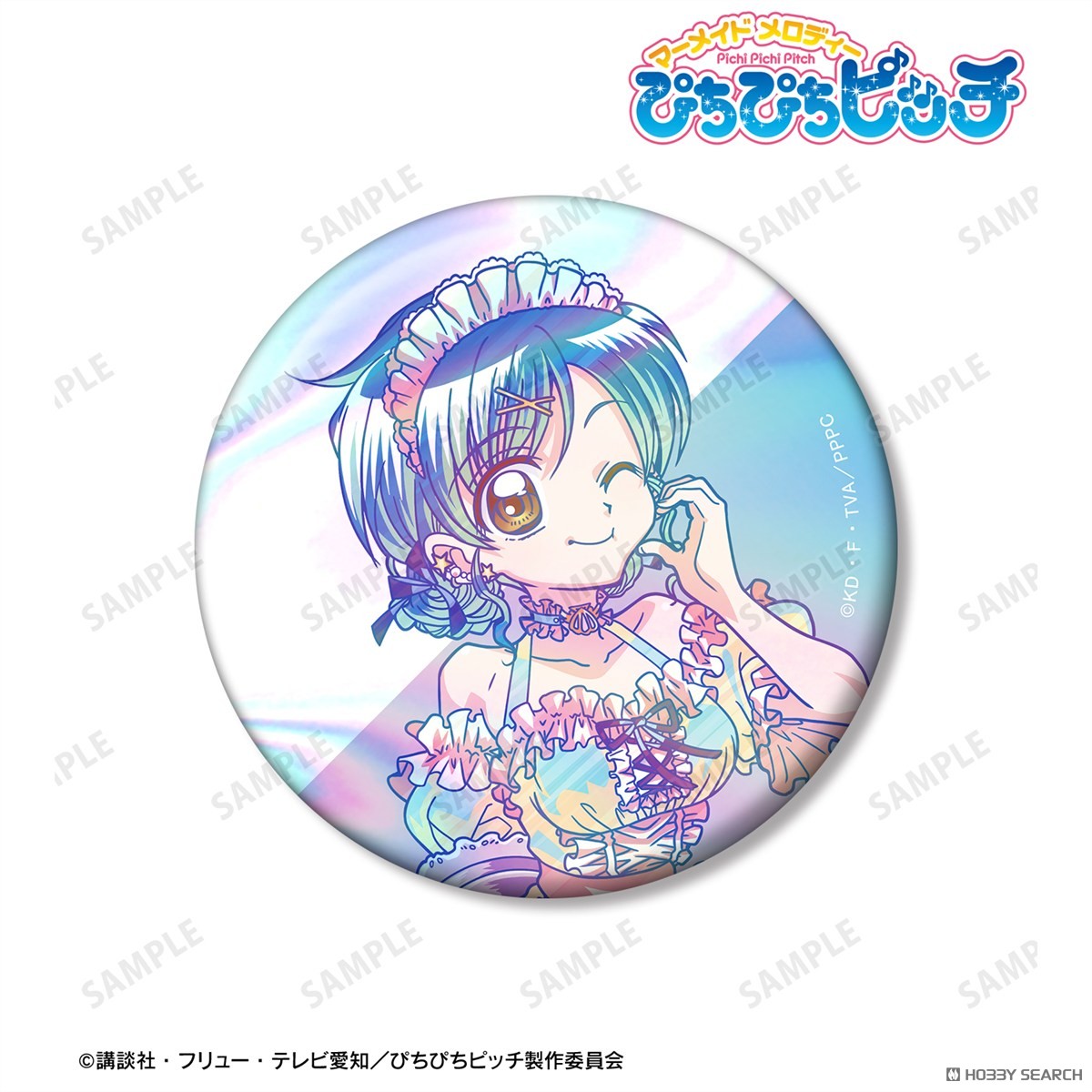 描き下ろし 宝生 波音 メイドver. Ani-Art clear label 75mmオーロラ缶バッジ 3