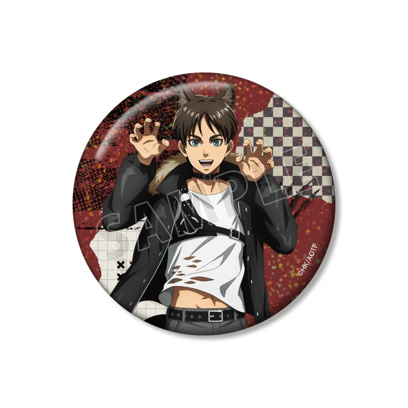 描き下ろし エレン 狼男ver. 75mmホログラム缶バッジ