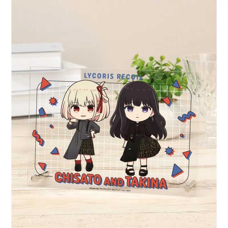 meagratiaコラボ 錦木千束&井ノ上たきな ちびキャラ A5アクリルパネル ver.A