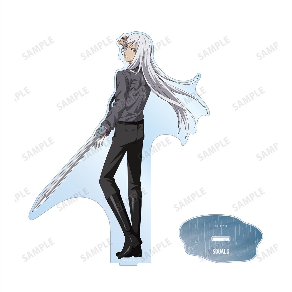 描き下ろし スペルビ・スクアーロ（10年後） 戦う背中×雨ver. 特大アクリルスタンド 4