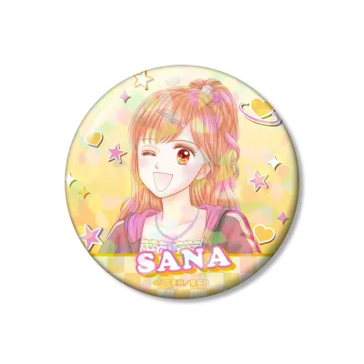 小花美穂先生 描き下ろし 倉田紗南 平成ファッションver. 75mmホログラム缶バッジ