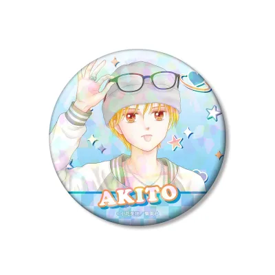 小花美穂先生 描き下ろし 羽山秋人 平成ファッションver. 75mmホログラム缶バッジ
