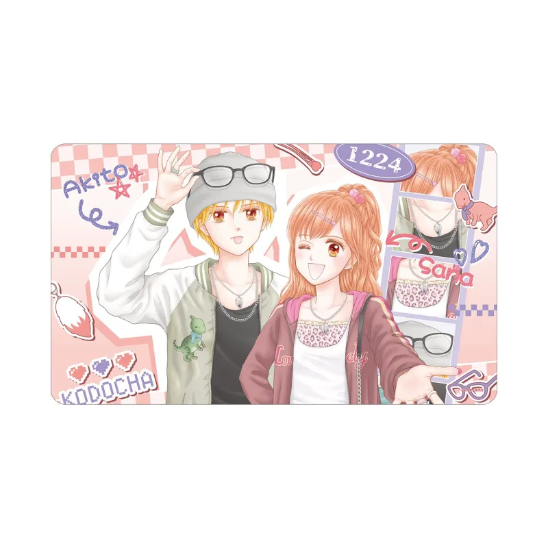小花美穂先生 描き下ろし 倉田紗南&羽山秋人 平成ファッションver. マルチデスクマット