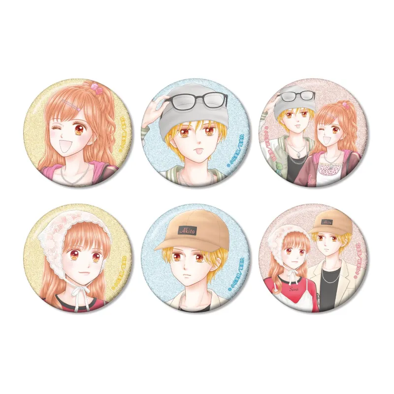 小花美穂先生 描き下ろし 時代ファッションver. トレーディンググリッター缶バッジ(単位/BOX)